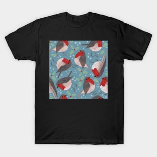 Robins Christmas blue T-Shirt